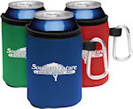 Collapsible KOOZIE R Can Coolers With Carabiners